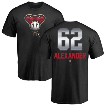 Men's Arizona Diamondbacks Blaze Alexander ＃62 Midnight Mascot T-Shirt - Black