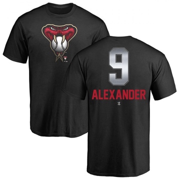 Men's Arizona Diamondbacks Blaze Alexander ＃9 Midnight Mascot T-Shirt - Black