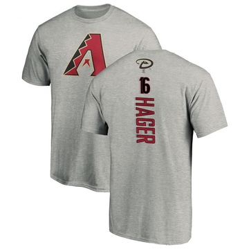 Men's Arizona Diamondbacks Jake Hager ＃16 Backer T-Shirt Ash