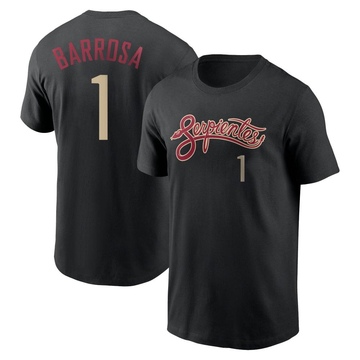 Men's Arizona Diamondbacks Jorge Barrosa ＃1 City Connect Name & Number T-Shirt - Black