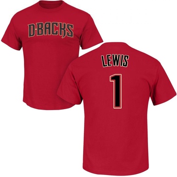 Men's Arizona Diamondbacks Kyle Lewis ＃1 Roster Name & Number T-Shirt Crimson