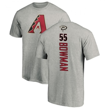 Men's Arizona Diamondbacks Matt Bowman ＃55 Backer T-Shirt Ash