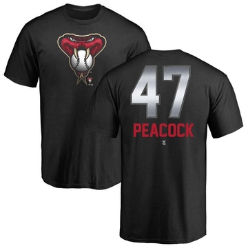 Men's Arizona Diamondbacks Matt Peacock ＃47 Midnight Mascot T-Shirt - Black