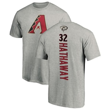 Men's Arizona Diamondbacks Steve Hathaway ＃32 Backer T-Shirt Ash