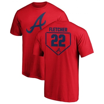 Men's Atlanta Braves David Fletcher ＃22 RBI T-Shirt - Red