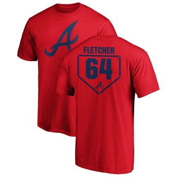 Men's Atlanta Braves David Fletcher ＃64 RBI T-Shirt - Red