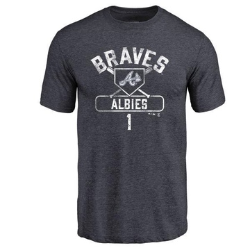 Men's Atlanta Braves Ozzie Albies ＃1 Base Runner T-Shirt - Navy