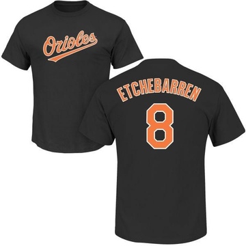 Men's Baltimore Orioles Andy Etchebarren ＃8 Roster Name & Number T-Shirt - Black
