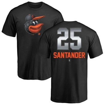 Men's Baltimore Orioles Anthony Santander ＃25 Midnight Mascot T-Shirt - Black