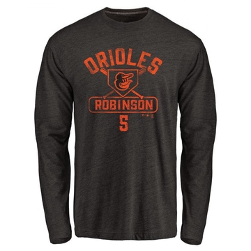 Men's Baltimore Orioles Brooks Robinson ＃5 Base Runner Long Sleeve T-Shirt - Black