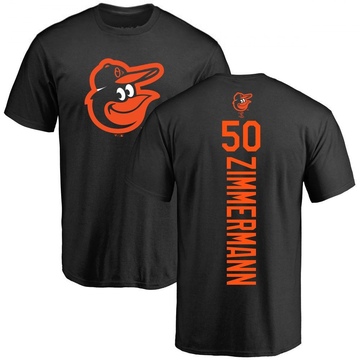 Men's Baltimore Orioles Bruce Zimmermann ＃50 Backer T-Shirt - Black