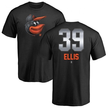 Men's Baltimore Orioles Chris Ellis ＃39 Midnight Mascot T-Shirt - Black