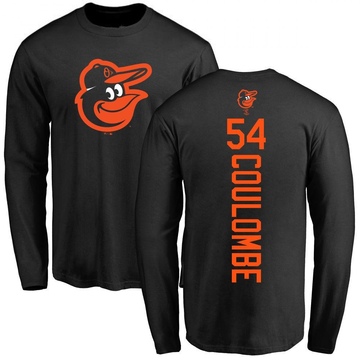 Men's Baltimore Orioles Danny Coulombe ＃54 Backer Long Sleeve T-Shirt - Black