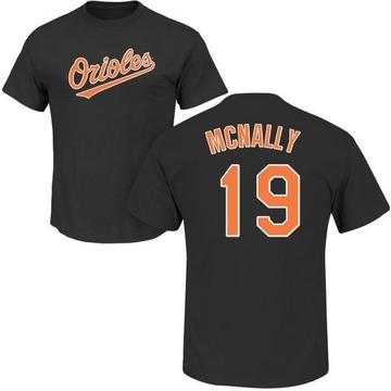 Men's Baltimore Orioles Dave Mcnally ＃19 Roster Name & Number T-Shirt - Black