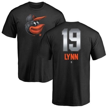 Men's Baltimore Orioles Fred Lynn ＃19 Midnight Mascot T-Shirt - Black