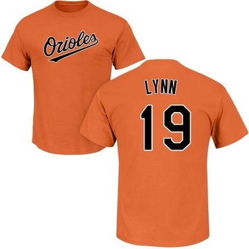 Men's Baltimore Orioles Fred Lynn ＃19 Roster Name & Number T-Shirt - Orange