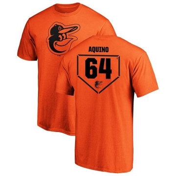 Men's Baltimore Orioles Jayson Aquino ＃64 RBI T-Shirt - Orange