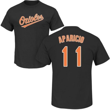 Men's Baltimore Orioles Luis Aparicio ＃11 Roster Name & Number T-Shirt - Black