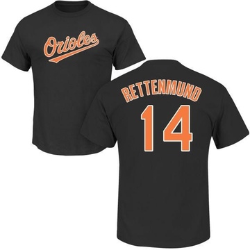 Men's Baltimore Orioles Merv Rettenmund ＃14 Roster Name & Number T-Shirt - Black