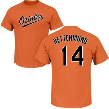 Men's Baltimore Orioles Merv Rettenmund ＃14 Roster Name & Number T-Shirt - Orange