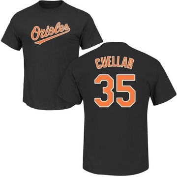 Men's Baltimore Orioles Mike Cuellar ＃35 Roster Name & Number T-Shirt - Black