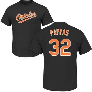 Men's Baltimore Orioles Milt Pappas ＃32 Roster Name & Number T-Shirt - Black