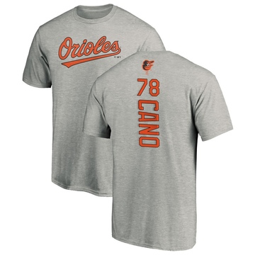 Men's Baltimore Orioles Yennier Cano ＃78 Backer T-Shirt Ash