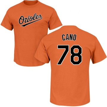 Men's Baltimore Orioles Yennier Cano ＃78 Roster Name & Number T-Shirt - Orange