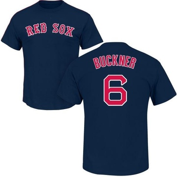 Men's Boston Red Sox Bill Buckner ＃6 Roster Name & Number T-Shirt - Navy