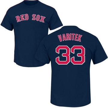 Men's Boston Red Sox Jason Varitek ＃33 Roster Name & Number T-Shirt - Navy