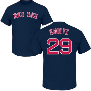 Men's Boston Red Sox John Smoltz ＃29 Roster Name & Number T-Shirt - Navy