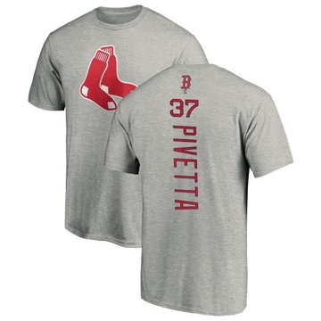 Men's Boston Red Sox Nick Pivetta ＃37 Backer T-Shirt Ash
