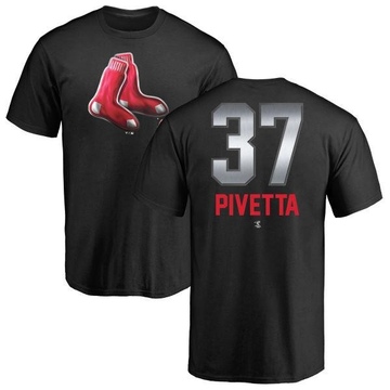 Men's Boston Red Sox Nick Pivetta ＃37 Midnight Mascot T-Shirt - Black