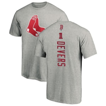 Men's Boston Red Sox Rafael Devers ＃11 Backer T-Shirt Ash