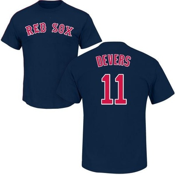 Men's Boston Red Sox Rafael Devers ＃11 Roster Name & Number T-Shirt - Navy