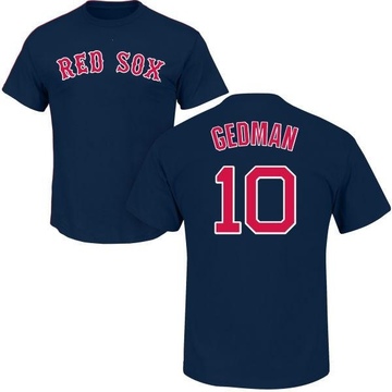 Men's Boston Red Sox Rich Gedman ＃10 Roster Name & Number T-Shirt - Navy
