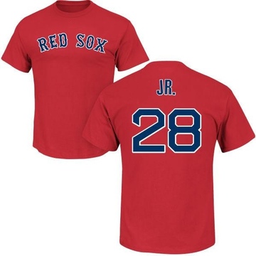 Men's Boston Red Sox Robbie Ross Jr. ＃28 Roster Name & Number T-Shirt - Scarlet