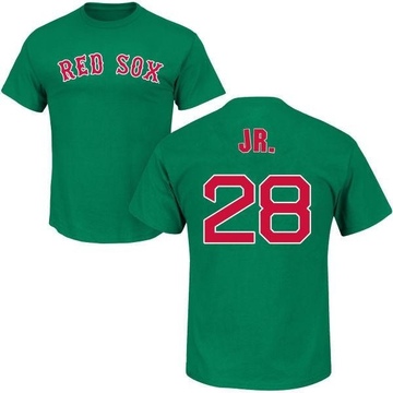 Men's Boston Red Sox Robbie Ross Jr. ＃28 St. Patrick's Day Roster Name & Number T-Shirt - Green