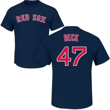 Men's Boston Red Sox Rod Beck ＃47 Roster Name & Number T-Shirt - Navy