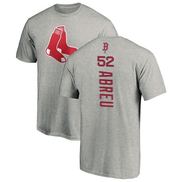 Men's Boston Red Sox Wilyer Abreu ＃52 Backer T-Shirt Ash