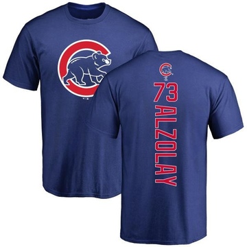 Men's Chicago Cubs Adbert Alzolay ＃73 Backer T-Shirt - Royal