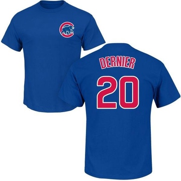 Men's Chicago Cubs Bob Dernier ＃20 Roster Name & Number T-Shirt - Royal