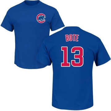 Men's Chicago Cubs David Bote ＃13 Roster Name & Number T-Shirt - Royal