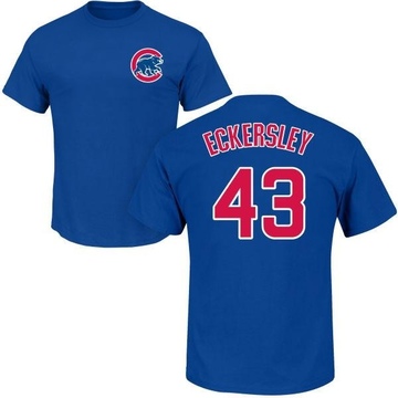 Men's Chicago Cubs Dennis Eckersley ＃43 Roster Name & Number T-Shirt - Royal