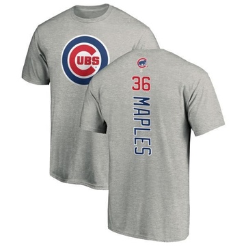 Men's Chicago Cubs Dillon Maples ＃36 Backer T-Shirt Ash