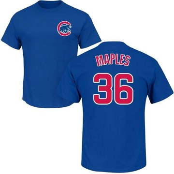 Men's Chicago Cubs Dillon Maples ＃36 Roster Name & Number T-Shirt - Royal
