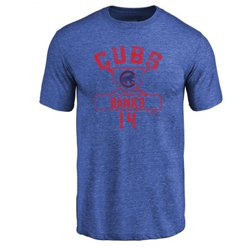 Men's Chicago Cubs Ernie Banks ＃14 Base Runner T-Shirt - Royal
