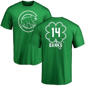 Men's Chicago Cubs Ernie Banks ＃14 Dubliner Name & Number T-Shirt Kelly - Green