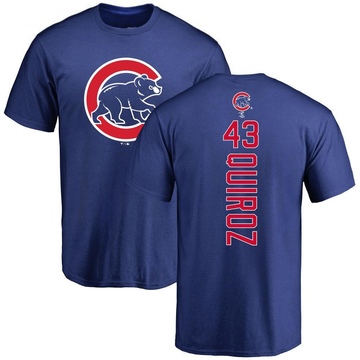Men's Chicago Cubs Esteban Quiroz ＃43 Backer T-Shirt - Royal