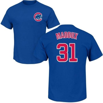 Men's Chicago Cubs Greg Maddux ＃31 Roster Name & Number T-Shirt - Royal